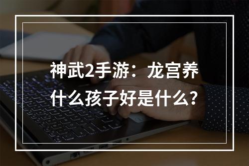 神武2手游：龙宫养什么孩子好是什么？