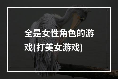 全是女性角色的游戏(打美女游戏)