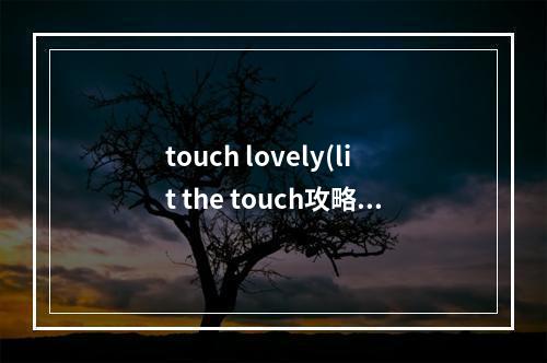 touch lovely(lit the touch攻略)