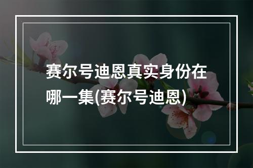 赛尔号迪恩真实身份在哪一集(赛尔号迪恩)