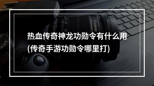 热血传奇神龙功勋令有什么用(传奇手游功勋令哪里打)