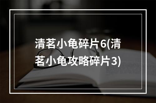 清茗小龟碎片6(清茗小龟攻略碎片3)