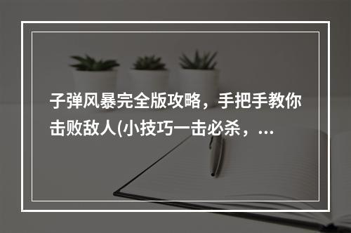 子弹风暴完全版攻略，手把手教你击败敌人(小技巧一击必杀，轻松成为高手)