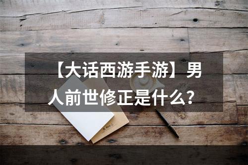 【大话西游手游】男人前世修正是什么？