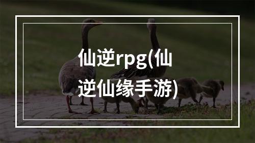 仙逆rpg(仙逆仙缘手游)