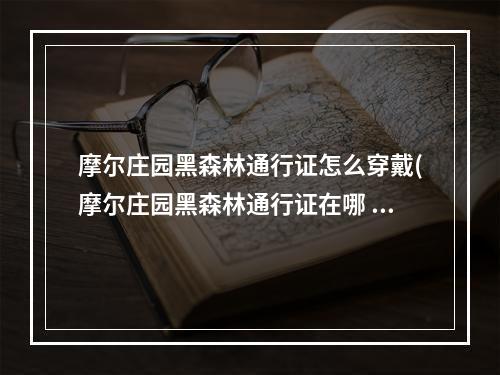 摩尔庄园黑森林通行证怎么穿戴(摩尔庄园黑森林通行证在哪 黑森林通行证佩戴方法  )