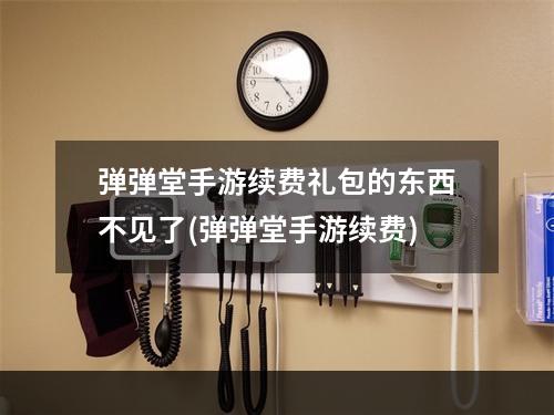 弹弹堂手游续费礼包的东西不见了(弹弹堂手游续费)