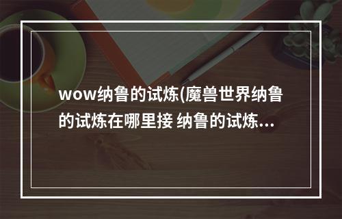 wow纳鲁的试炼(魔兽世界纳鲁的试炼在哪里接 纳鲁的试炼任务攻略  )