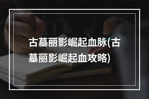 古墓丽影崛起血脉(古墓丽影崛起血攻略)