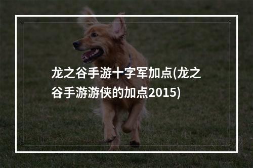 龙之谷手游十字军加点(龙之谷手游游侠的加点2015)