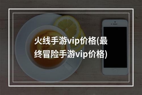 火线手游vip价格(最终冒险手游vip价格)