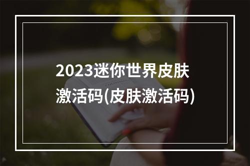 2023迷你世界皮肤激活码(皮肤激活码)