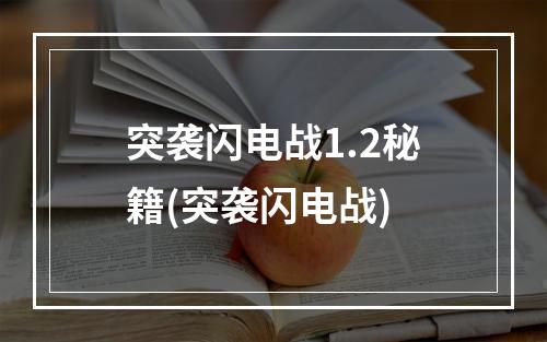 突袭闪电战1.2秘籍(突袭闪电战)