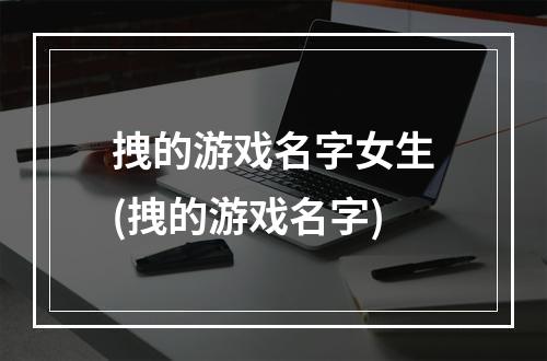 拽的游戏名字女生(拽的游戏名字)