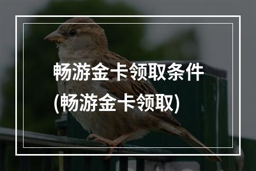 畅游金卡领取条件(畅游金卡领取)