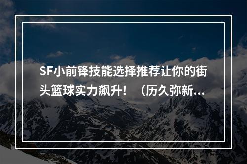 SF小前锋技能选择推荐让你的街头篮球实力飙升！（历久弥新的SF小前锋技能技巧）