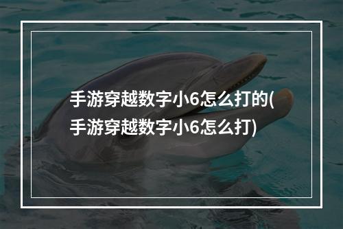 手游穿越数字小6怎么打的(手游穿越数字小6怎么打)