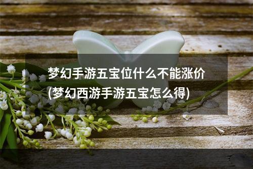 梦幻手游五宝位什么不能涨价(梦幻西游手游五宝怎么得)