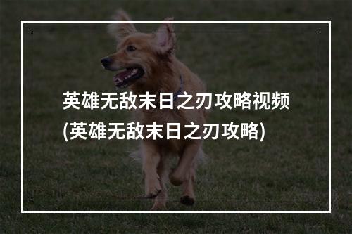 英雄无敌末日之刃攻略视频(英雄无敌末日之刃攻略)