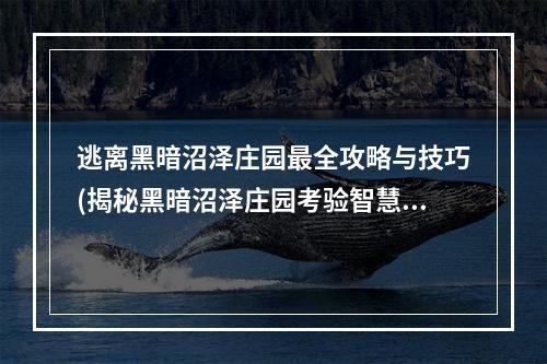 逃离黑暗沼泽庄园最全攻略与技巧(揭秘黑暗沼泽庄园考验智慧的冒险之旅)