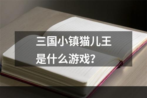 三国小镇猫儿王是什么游戏？