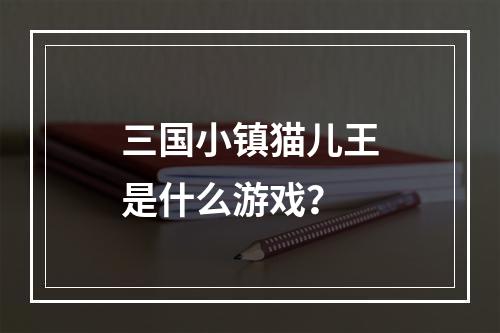 三国小镇猫儿王是什么游戏？