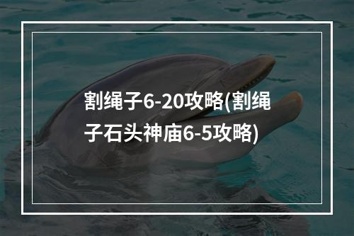 割绳子6-20攻略(割绳子石头神庙6-5攻略)