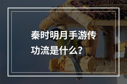 秦时明月手游传功流是什么？