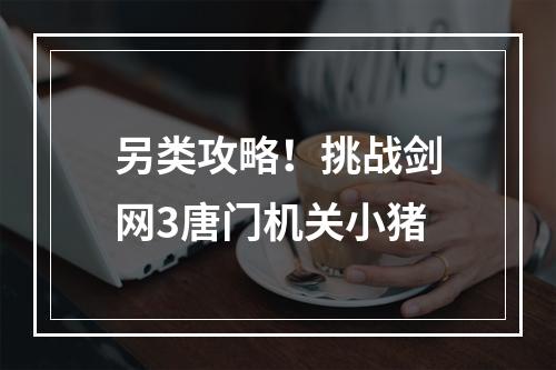 另类攻略！挑战剑网3唐门机关小猪