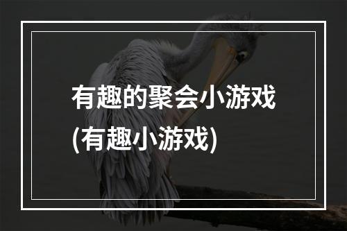 有趣的聚会小游戏(有趣小游戏)