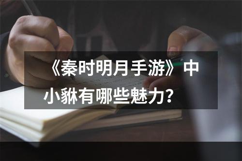 《秦时明月手游》中小貅有哪些魅力？