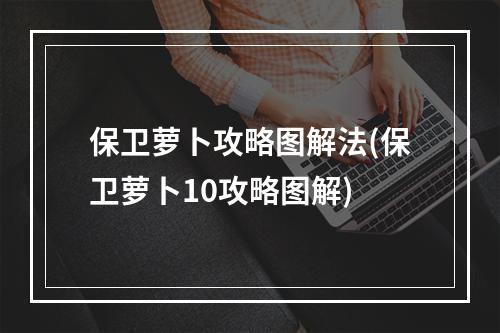 保卫萝卜攻略图解法(保卫萝卜10攻略图解)