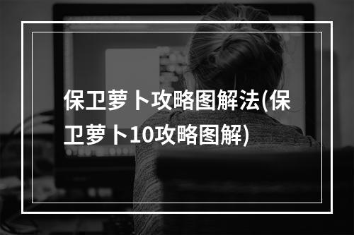 保卫萝卜攻略图解法(保卫萝卜10攻略图解)