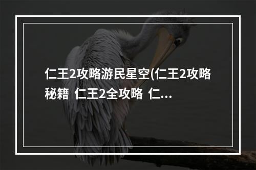 仁王2攻略游民星空(仁王2攻略秘籍  仁王2全攻略  仁王2攻略专区)