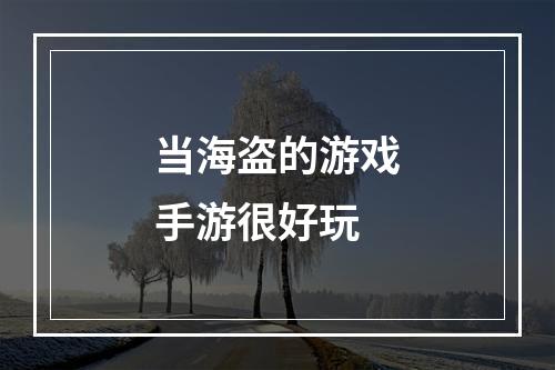 当海盗的游戏手游很好玩