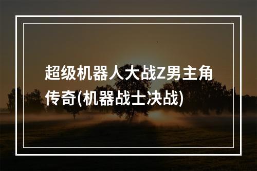 超级机器人大战Z男主角传奇(机器战士决战)