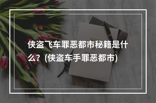 侠盗飞车罪恶都市秘籍是什么？(侠盗车手罪恶都市)