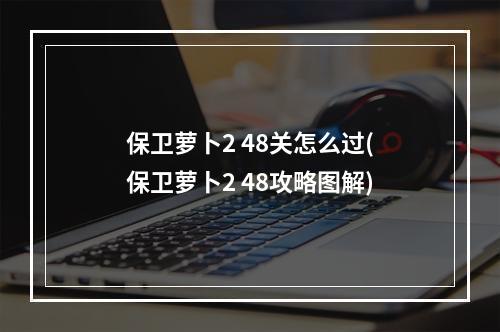 保卫萝卜2 48关怎么过(保卫萝卜2 48攻略图解)