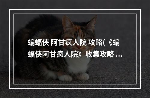 蝙蝠侠 阿甘疯人院 攻略(《蝙蝠侠阿甘疯人院》收集攻略 全谜题收集攻略阿克汉姆)