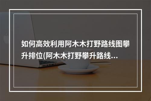 如何高效利用阿木木打野路线图攀升排位(阿木木打野攀升路线详解)(如何在阿木木打野路线图中占领优势(阿木木打野局势分析))