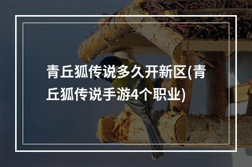 青丘狐传说多久开新区(青丘狐传说手游4个职业)