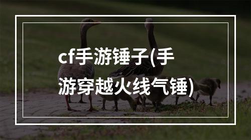 cf手游锤子(手游穿越火线气锤)