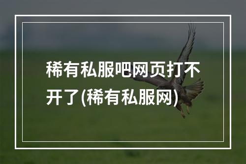 稀有私服吧网页打不开了(稀有私服网)