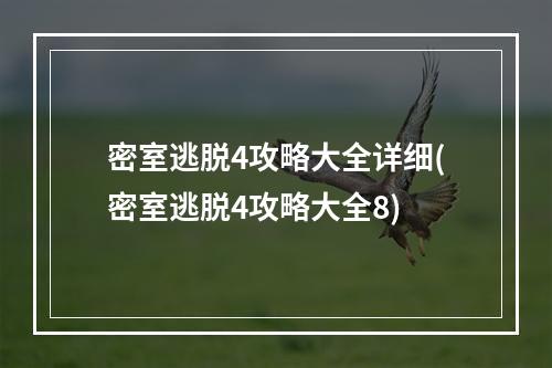 密室逃脱4攻略大全详细(密室逃脱4攻略大全8)