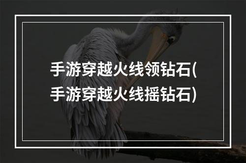 手游穿越火线领钻石(手游穿越火线摇钻石)