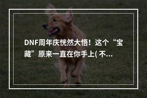 DNF周年庆恍然大悟！这个“宝藏”原来一直在你手上( 不要再错过！DNF周年庆活动提前曝光，全新玩法等你来挑战)