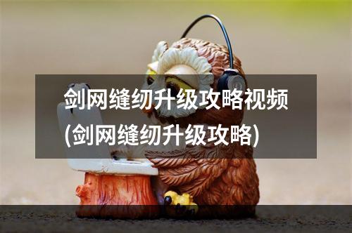 剑网缝纫升级攻略视频(剑网缝纫升级攻略)