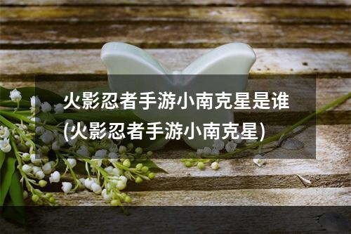 火影忍者手游小南克星是谁(火影忍者手游小南克星)