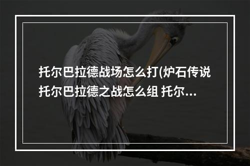 托尔巴拉德战场怎么打(炉石传说托尔巴拉德之战怎么组 托尔巴拉德之战卡组)