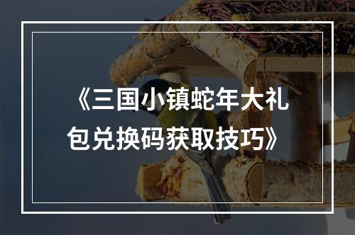 《三国小镇蛇年大礼包兑换码获取技巧》